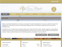 Tablet Screenshot of lucasheightsapartments.com